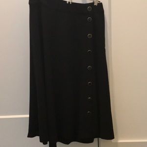 Black flare skirt